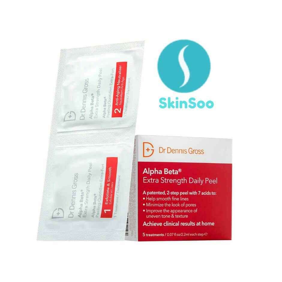 [𝐀𝐔𝐓𝐇] 𝐏𝐞𝐞𝐥 𝐃𝐚 𝐒𝐢𝐧𝐡 𝐇𝐨̣𝐜 𝐓𝐚̣𝐢 𝐍𝐡𝐚̀ -- Dr Dennis Gross Alpha Beta® Extra Strength Daily Peel - 5 Application Packettes