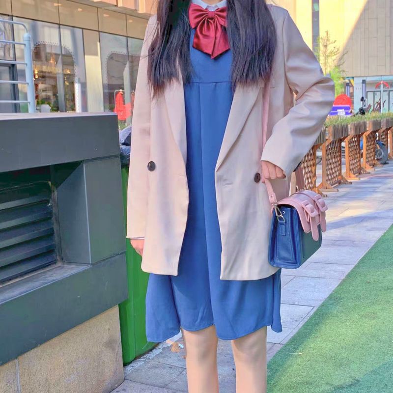VÁY ĐỒNG PHỤC JK TẶNG NƠ ĐỎ 🍑 XANH và ĐEN🍑Có ảnh thật