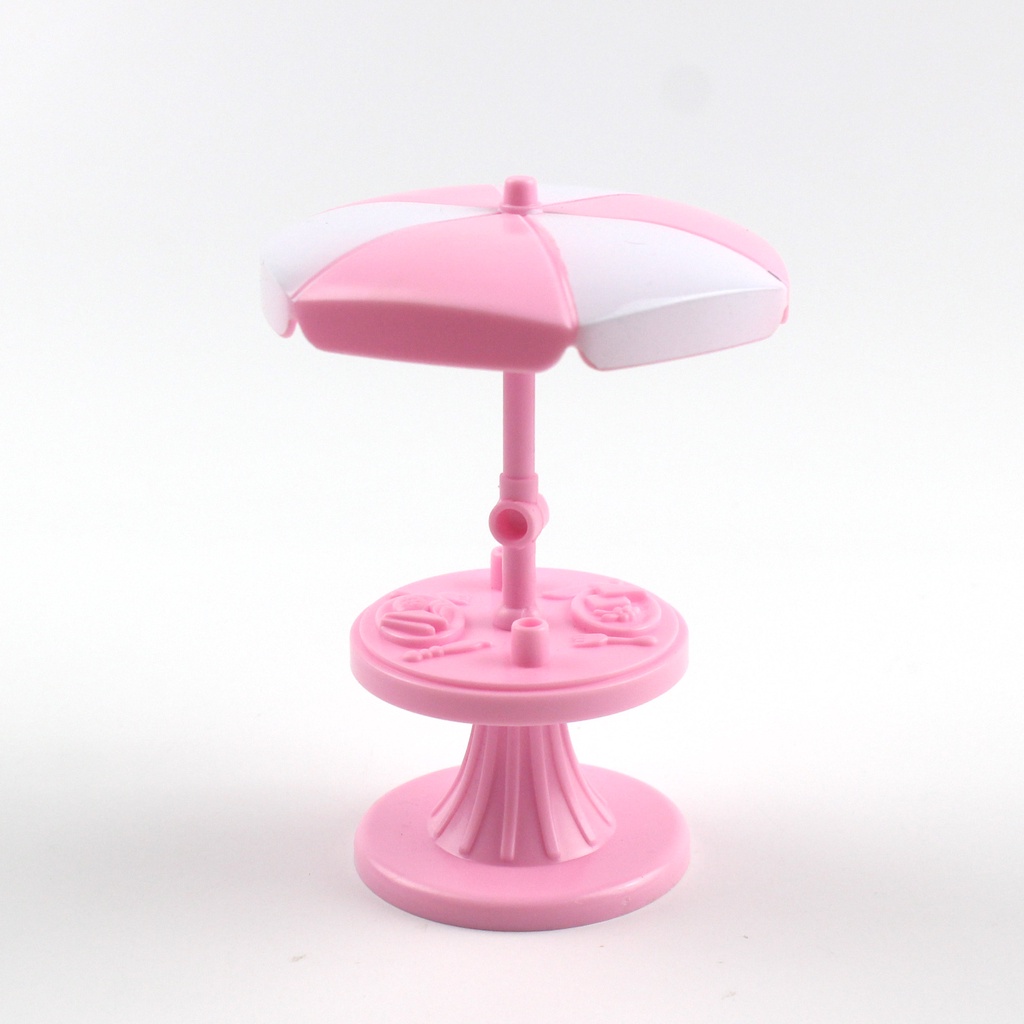 Phụ kiện búp bê bô bàn ghế có ô màu hồng xinh xắn cho búp bê barbie ANDATOY AD919