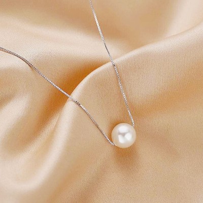 Dây Chuyền Bạc s925 Xỏ Ngang - Ngọc Trai Trường Thịnh