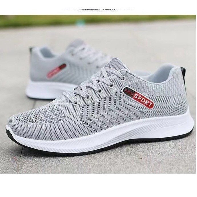 Giày nam sneaker thể thao Sport Abu đế trơn siêu thoáng khí