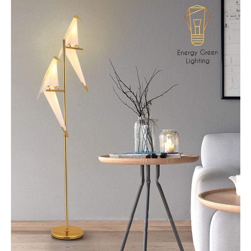Đèn Cây Đứng 2 Chim Hạc Cao Cấp Energy Green Lighting DB-C2 - Cao 182cm  - Trang Trí Phòng Khách,Phòng Ngủ,Đọc Sách