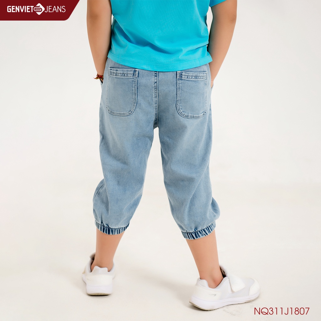 Quần Ngố Jeans Jogger Bé Gái GENVIET KID NQ311J1807