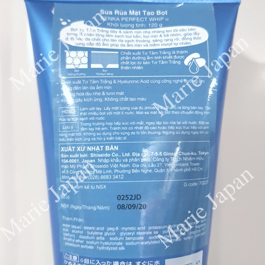 Sữa Rửa Mặt Tạo Bọt Senka Perfect Whip Sáng Da Làm Sạch Sâu 120g Chính Hãng