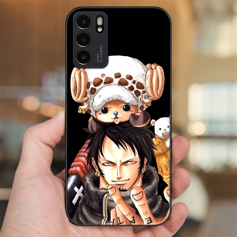 Ốp lưng Oppo Reno 6 5G viền đen in hình Law One Piece