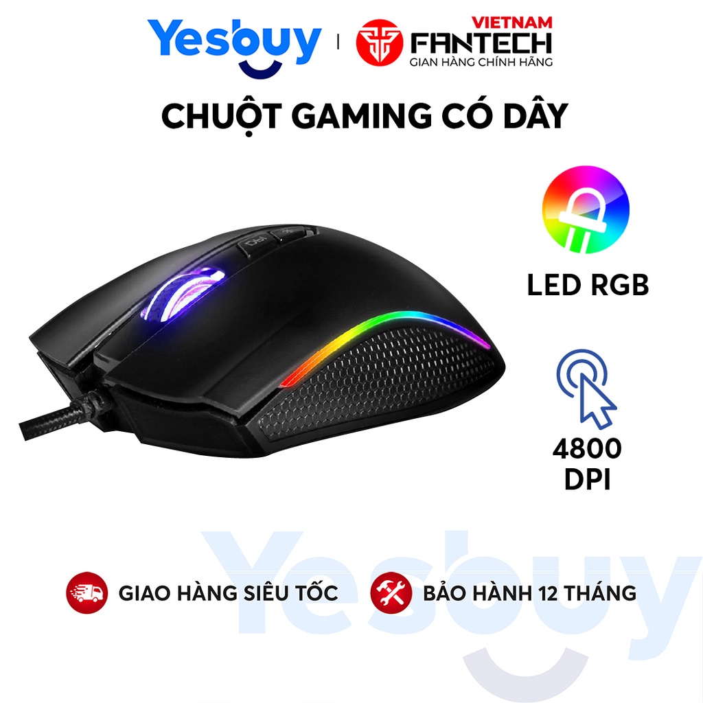 Chuột Gaming Fantech TITAN X4S ( LED Chroma + phần mềm riêng ) LED RGB - Hãng phân phối chính thức