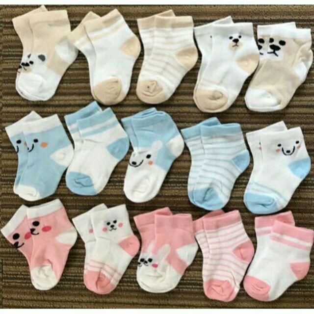 sỉ 10 đôi tất hè thu dạng lưới cổ thấp Kidshock cho bé từ 0-3 tuổi