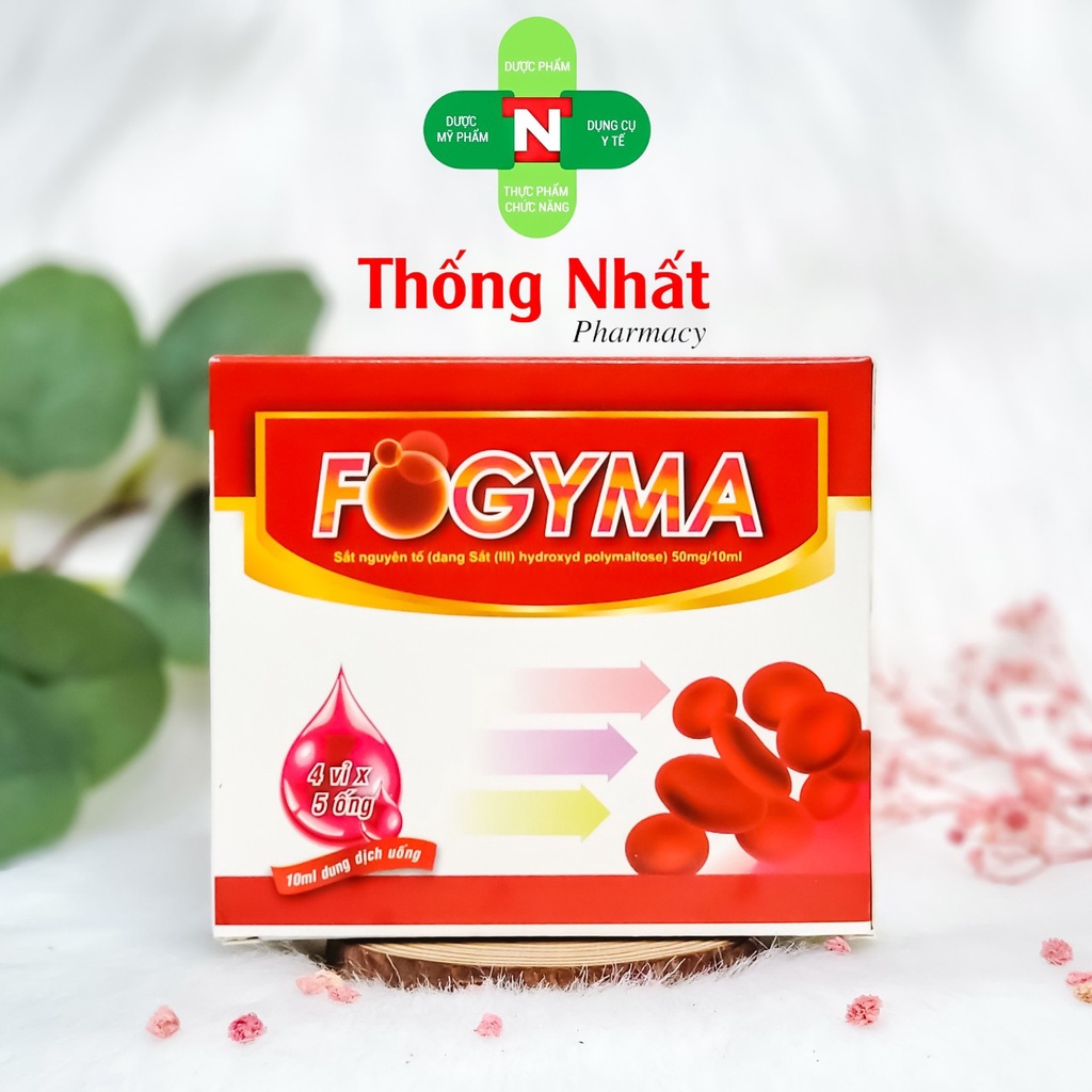 Ống uống bổ sung sắt cho phụ nữ mang thai, sau sinh Fogyma hộp 20 ống