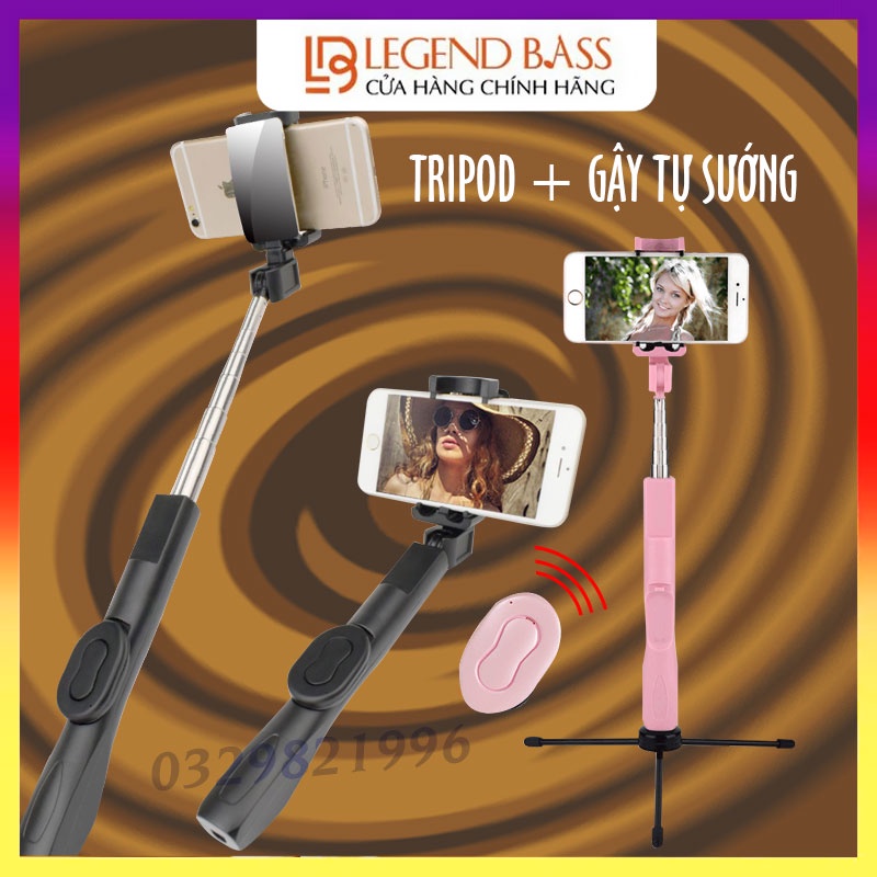 Gậy Selfie Bluetooth Chống Rung Cao Cấp Tích Hợp Tripod Thích Hợp Mọi Điện Thoại Dary Legend