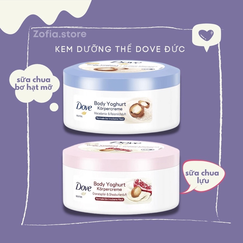 Kem dưỡng thể sữa chua DOVE YOGHURT ĐỨC 250ml