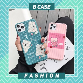 Ốp Iphone - Ốp lưng CẶP ĐÔI GẤU NHỎ kẻ sọc 3D Iphone 6/6S/6Plus/6SPlus/7/8/7Plus/8Plus/X/XSMAX