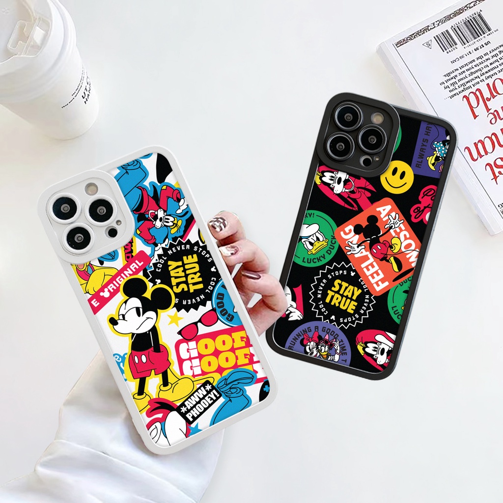Ốp lưng iphone cạnh vuông lỗ camera sticker mickey 6plus/7/7plus/8/8plus/x/xr/xs/11/12/13/pro/max/plus/promax-Awifi B5-5