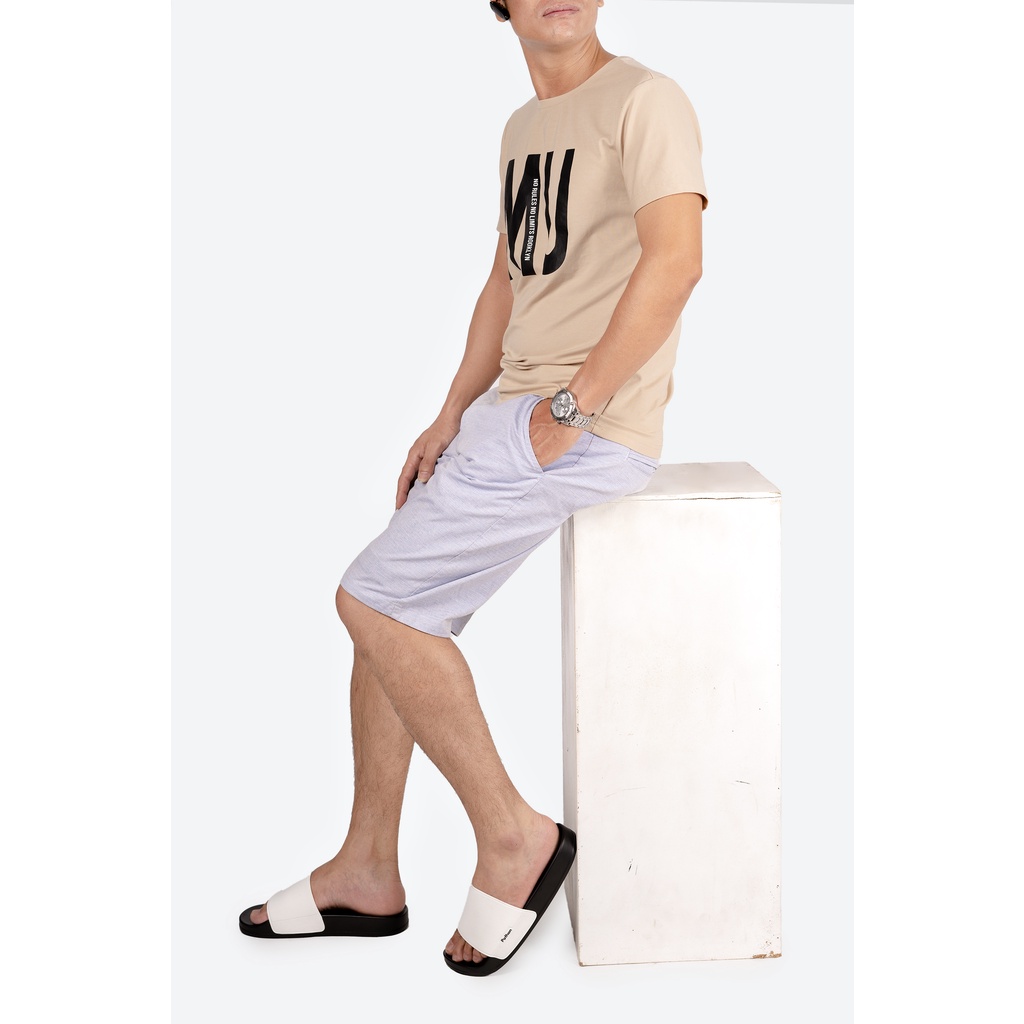 Dép nam nữ quai ngang slipper Pathon quai PVC và đế PU đen nhám quai trắng SD27