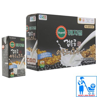 Sữa đậu nành vị óc chó hạnh nhân đậu đen vegemil thùng 24 hộp x 190ml
