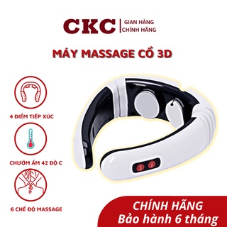 Máy massage cổ vai gáy 3D thông minh, máy mát xa xung điện trị liệu giúp giảm đau mỏi cổ vai gáy-CKC