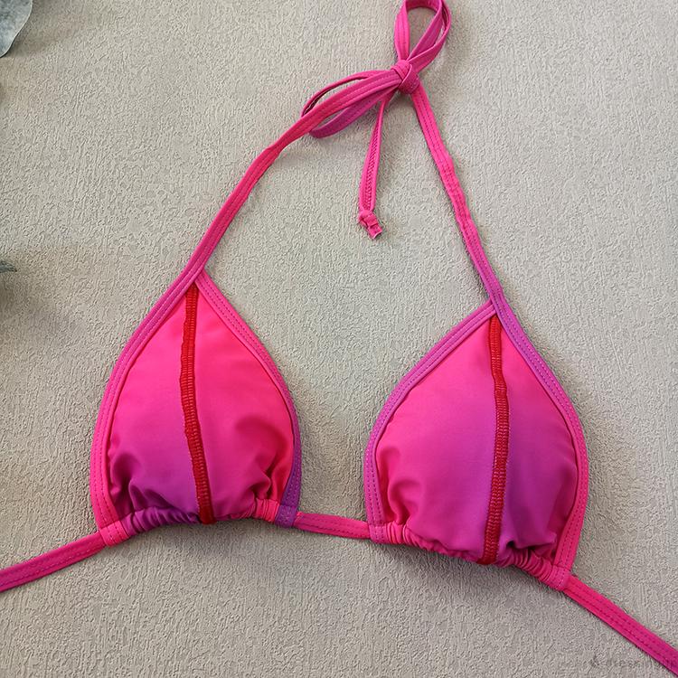 Bộ Đồ Bơi Hở Lưng Phối Màu Gradient Thời Trang Mùa Hè Cho Nữ