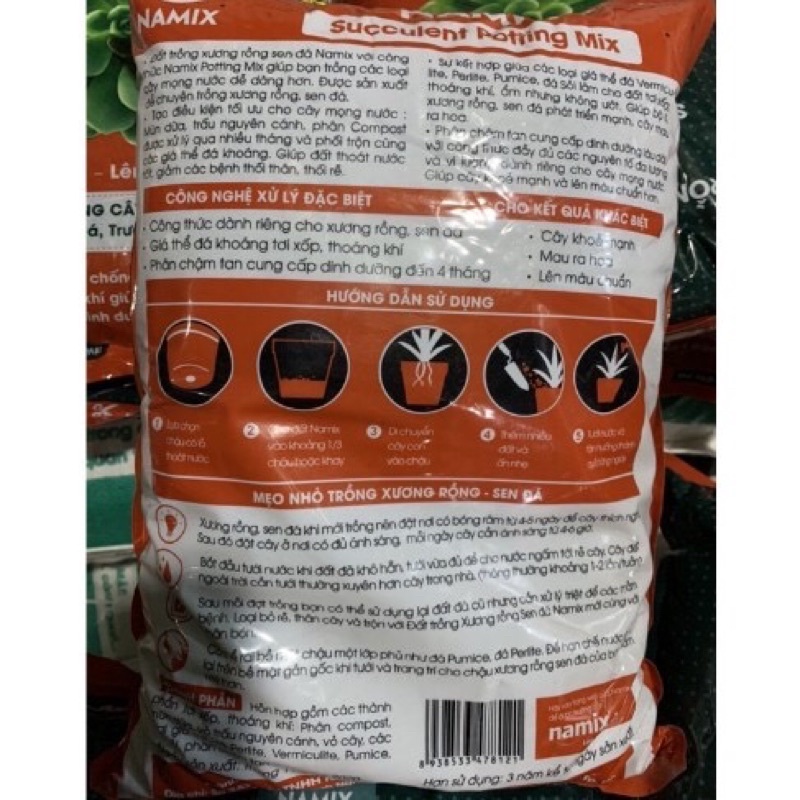 Đất trồng xương rồng, sen đá Namix 5dm3
