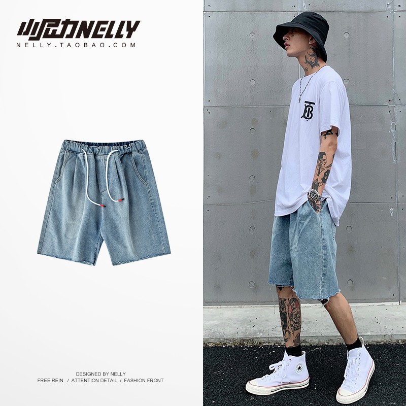 (Q114) quần short jean unisex tua gối basic (ảnh thật cuối