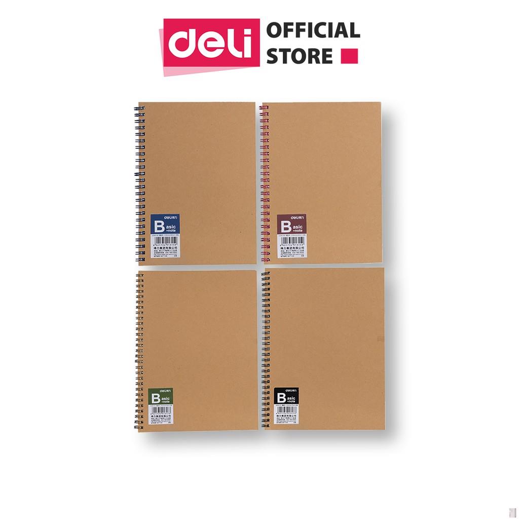 Combo 4 Cuốn Sổ tay ghi chép A5 gáy xoắn 60 trang Deli - Kẻ ngang - LA560-06 ...