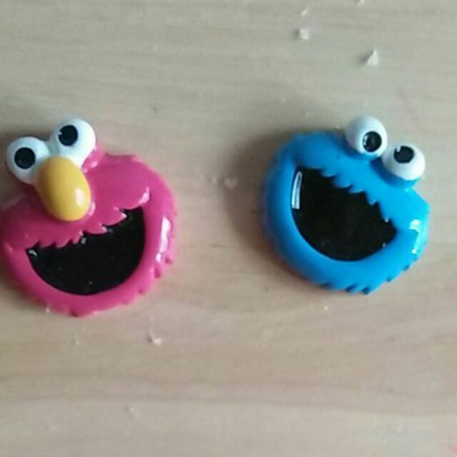Charm Elmo & cookie monster