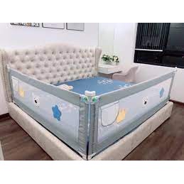 Thanh chắn giường Baby Shark - Mẫu mới nhất 2021, lắp đặt dễ dàng, nâng hạ thuận tiện, An toàn cho trẻ nhỏ