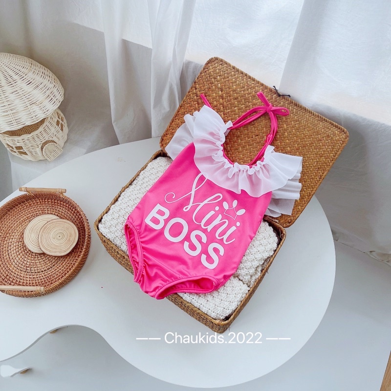 Bộ bikini tay bèo HOTTREND cho bé 10-26kg B0130