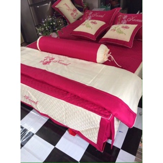 Bộ satin trần bông KOSEUL 7 món có túi đựng