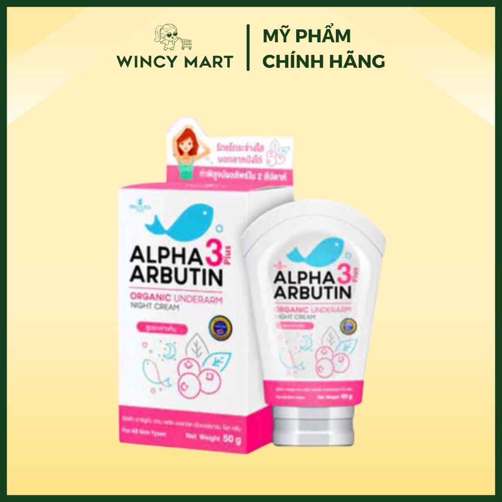 Kem Dưỡng Trắng Giảm Thâm Nách Alpha Arbutin 3 Plus Organic Underarm Night Cream Loại Tuýp Mới