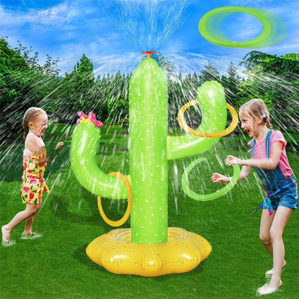 Phao Bơi Bơm Hơi Hình Cây Xương Rồng Màu Cầu Vồng Cho Bé