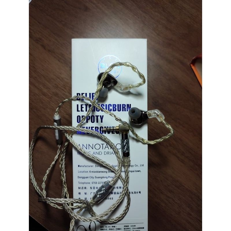 Tai Nghe Blon BL03 BL-03 full box + dây mạ bạc 8 lõi qdc có mic