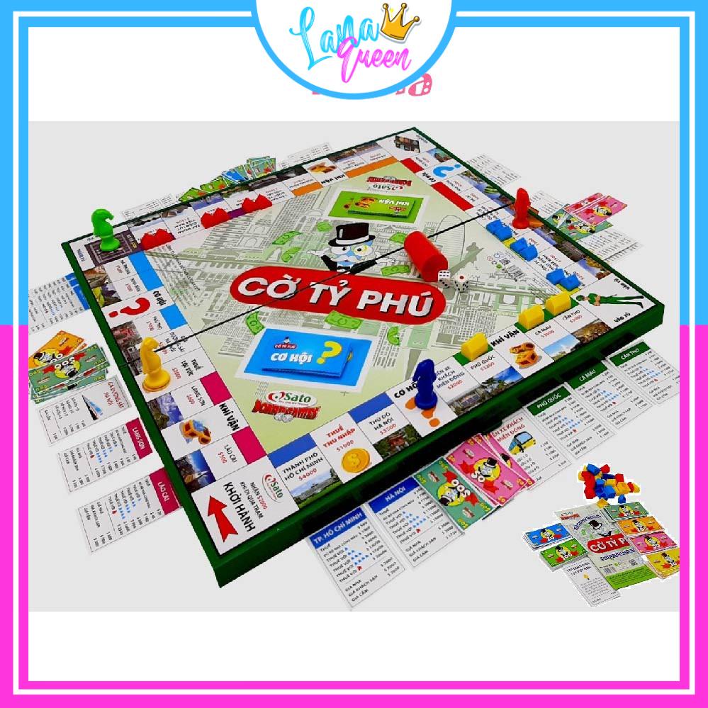 Cờ Tỷ Phú Monopoly bàn NHỰA cao cấp 42 x 42cm - Trò chơi rèn luyện tư duy tài chính