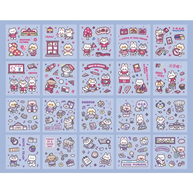 Sticker cute/Set 10 tấm hình dán dễ thương Magical Sweeties trang trí sổ planner bullet journal Tẻn Tẻn