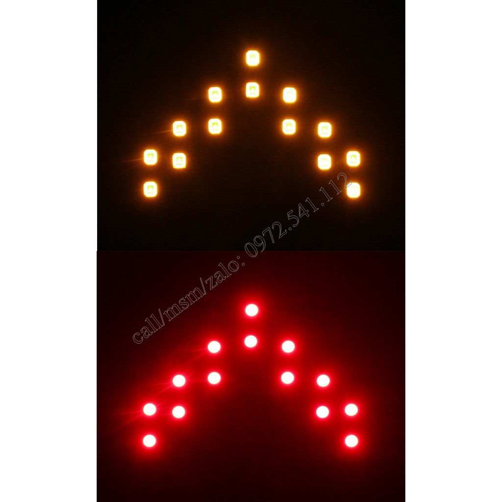Led gắn gương chiếu hậu,led mũi tên trang trí ô tô xe máy