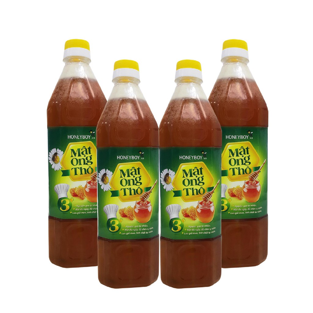 Bộ 4 Mật ong Thô Honeyboy 1000ml