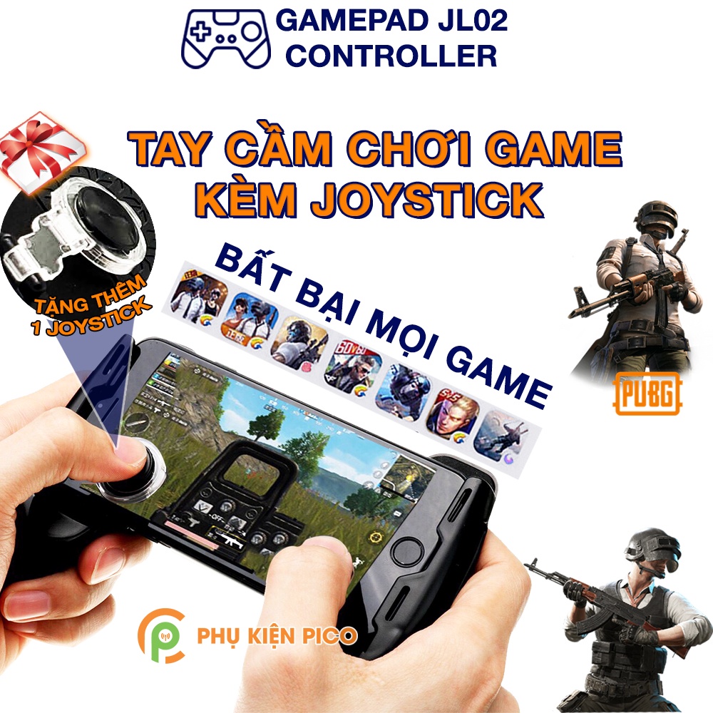 Tay Cầm Chơi Game PUBG, Liên quân mobile, Ros, Free Fire - Tay cầm chơi game điện thoại có Joystick Gamepad JL 02