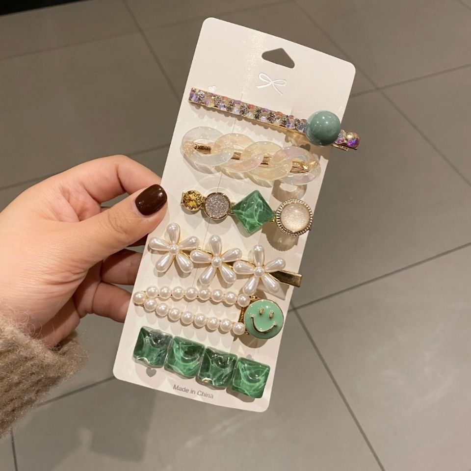 Set 6 Kẹp Tóc Công Chúa Phong Cách Hàn Quốc Xinh Xắn Cho Bé Gái