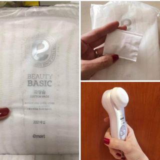 Bông tẩy trang 222 miếng Emart Beauty Basic