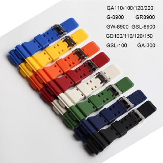 Dây đeo đồng hồ thể thao Dây đeo cổ tay cao su 16mm cho Casio G-shock GA110 / 100 / 120 / 200 G-8900 GR8900 GW-8900