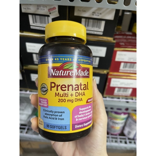 Viên uống Prenatal bổ sung Vitamin tổng hợp cho bà bầu (90 viên)