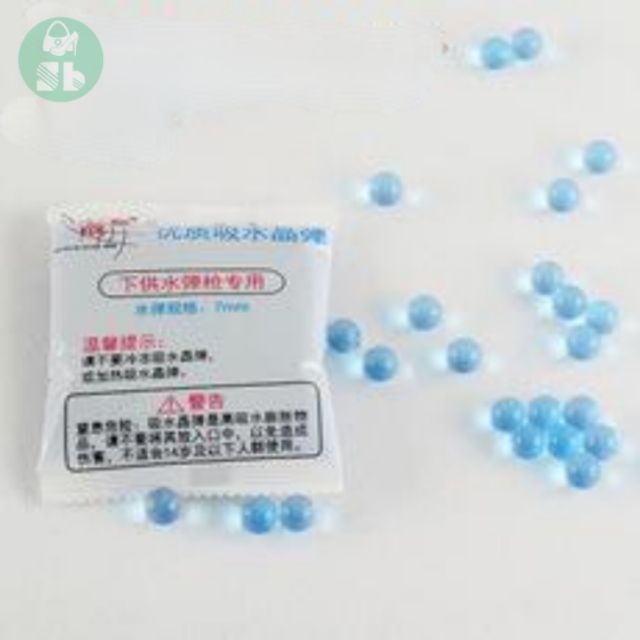 Gói 40g Hạt Nở 7-8mm màu xanh hàng chuẩn đúng cỡ