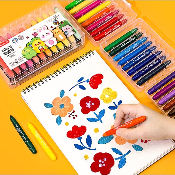 Bút sáp màu nước GuangBo 12-24-36 màu H02400-01-02