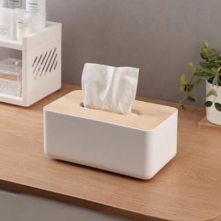 Tray Creative Multi-purpose Solid Wood Tissue Box Storage Box Home Garden Storage Organization