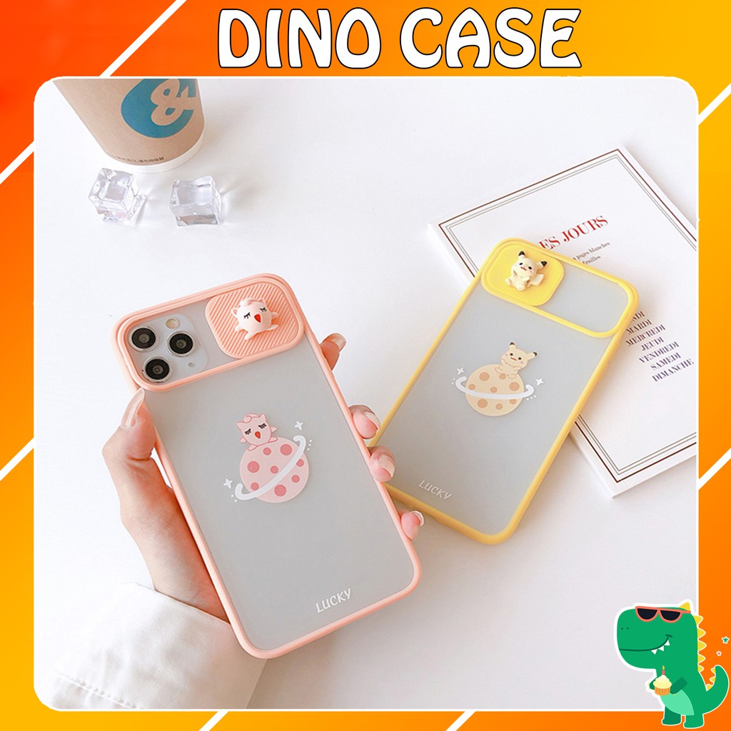 Ốp lưng iphone trượt camera  Pikachu 6/6s/6plus/6splus/7plus/ 8plus / x /xs /xs max /11/11 promax Dino case dt09