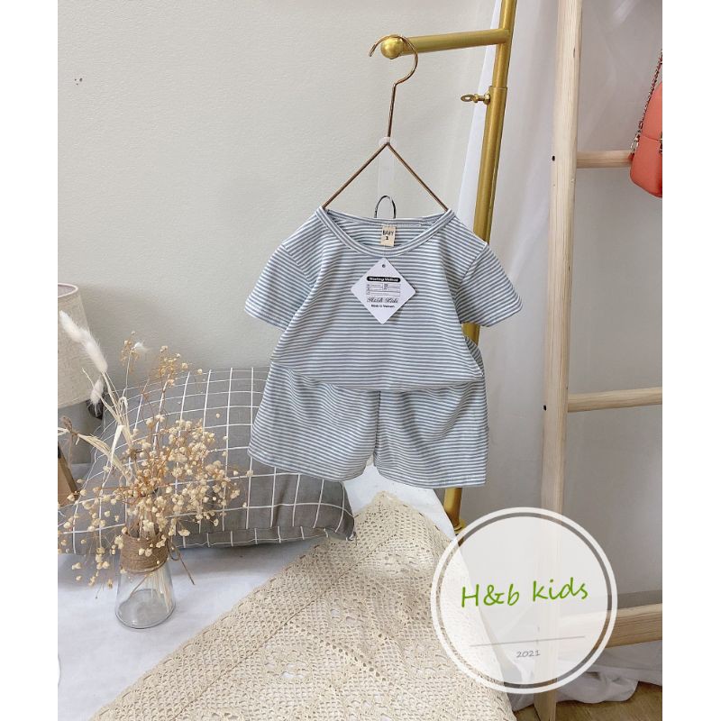 Bộ kẻ chất cotton 4c cho bé