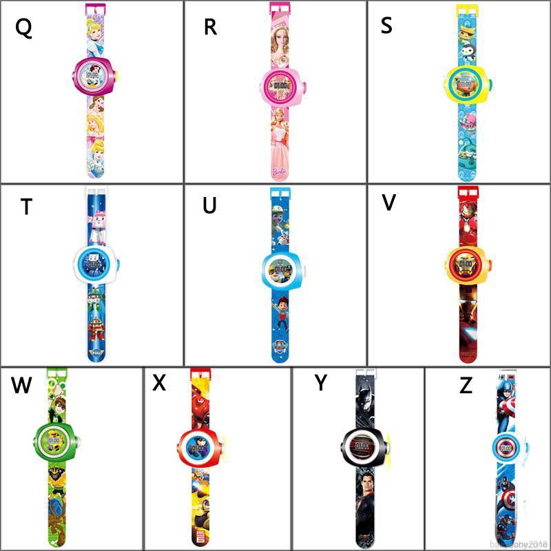 Đồng hồ đeo tay điện tử chiếu hình hoạt hình 3D dễ thương cho bé