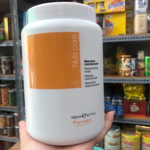 Dầu hấp ủ tóc Fanola Nutricare mùi sữa bò Ý 1500ml