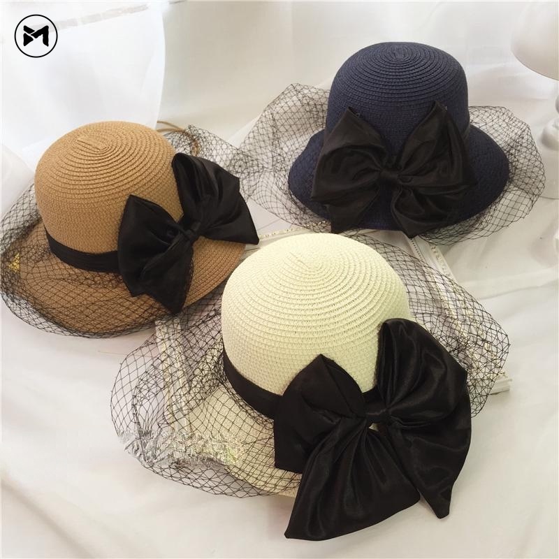 Nón Cói Rộng Vành Phối Nơ Thời Trang Mùa Hè Mới Phong Cách Hàn Quốc Cho Nữ
