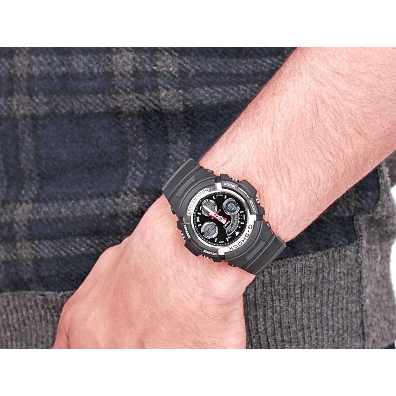 Đồng hồ nam dây nhựa G-SHOCK Casio chính hãng Anh Khuê AW-590-1ADR