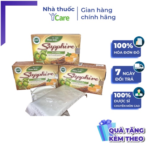 Viên ngậm ho thảo dược Sapphire hộp 3 vỉ x 8 viên