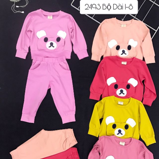 Bộ tay dài túi gấu cho bé (8-22 kí)